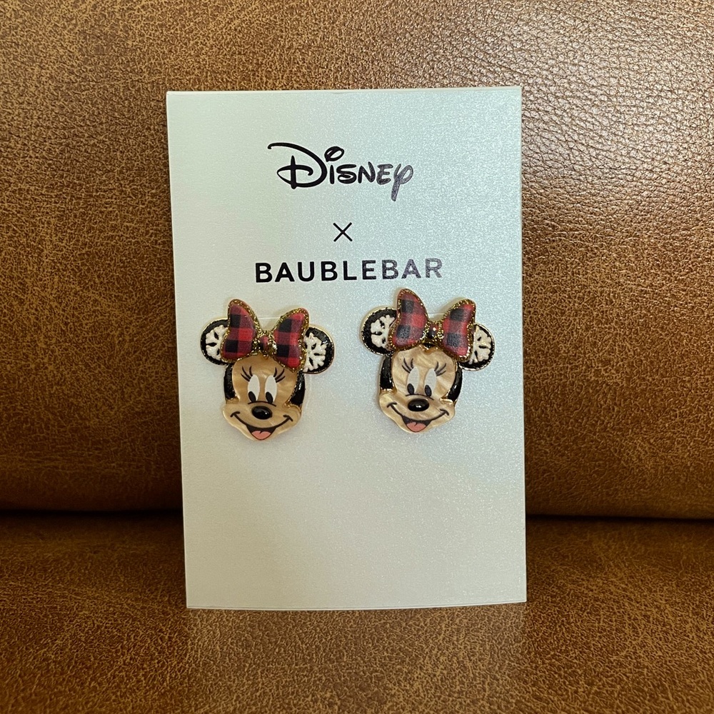 Brand new BaubleBar Disney / Minnie earrings